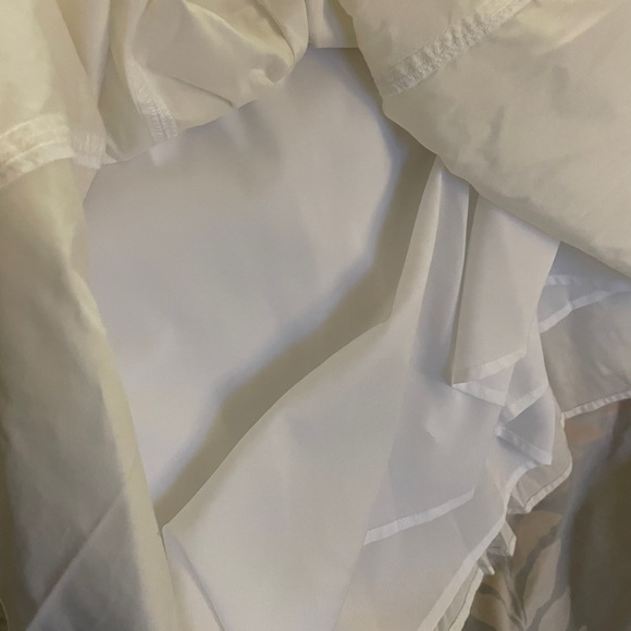 Jones New York Collection - white, A-line, cotton midi skirt. - Picture 4 of 7